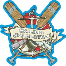 Sticker Atölyesi Deniz-Gemi-Tekne-Balık-Çapa STICKER-20694