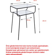 Catchme Geyik Yan Sehpa, Metal Sehpa, Cam Sehpa, Salon, Yatak Odası, Antre