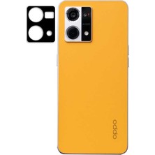 Kupa Oppo Reno 7 4g Kamera Lens Koruyucu Ultra Ince Darbe Emici 3D Kavisli Tam Kapatan Siyah