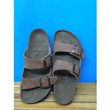 Kafkaslar Iki Tokalı Tam Ortopedik Ter Yapmaz Birkenstock Model Bay Bayan Terlik