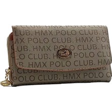 Duygushoesbag Kadın Cüzdan Çift Bölmeli Fermuarlı Büyük Boy Kapaklı Yazılı Armalı