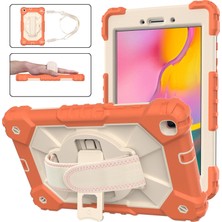 PLZ Shop Samsung Galaxy Tab İçin A.8.0 (2019) T290 / T295 Silikon - Pc Case Coral Orange - Bej (Yurt Dışından)