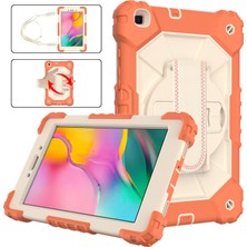 PLZ Shop Samsung Galaxy Tab İçin A.8.0 (2019) T290 / T295 Silikon - Pc Case Coral Orange - Bej (Yurt Dışından)