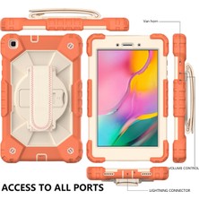 PLZ Shop Samsung Galaxy Tab İçin A.8.0 (2019) T290 / T295 Silikon - Pc Case Coral Orange - Bej (Yurt Dışından)