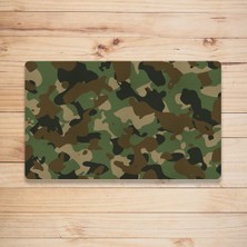 Vagonik Kamuflaj Desen Dijital Baskılı 50X70CM Dekoratif Çok Amaçlı Iç ve Dış Kapı Paspası