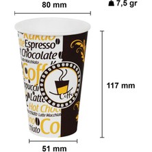 Aygün Cup 12 Oz Karton Latte Bardak 300 ml - 80'li