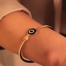 Adil İdil Kuyumculuk 14 Ayar Plaka Nazar Boncuk Kelepçe