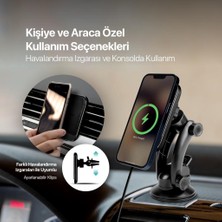 Ttec Ttec Aircharger Drive M Magsafe Uyumlu Kablosuz Şarj Özellikli Mıknatıslı Araç Içi Telefon Tutucu