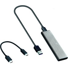 Yesper Nvme'ye USB 3.1 Muhafaza Adaptörü Dönüştürücü 2230 2280 Nvme SSD Gümüş İçin (Yurt Dışından)