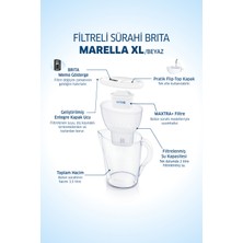 BRITA Marella XL 3 Filtreli Su Arıtma Sürahisi - Beyaz