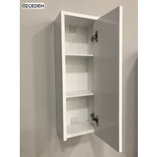 Özceden Çok Amaçlı Banyo Boy Dolabı 70 cm Mdf Parlak Beyaz