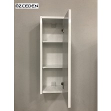 Özceden Çok Amaçlı Banyo Boy Dolabı 70 cm Mdf Parlak Beyaz