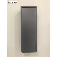 Özceden Çok Amaçlı Banyo Boy Dolabı 70 cm Mdf Antrasit Gri Mat Renkli