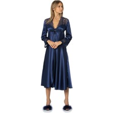 Pierre Cardin 6020 Altılı Saten Gecelik - Sabahlık Takımı