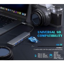 Daytona HC-13 Type-C To 3*usb 3.0 4K Ultra Hd HDMI Sd Tf Kart Girişli 6ın1 Çevirici Hub Adaptör