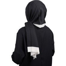 Berussa Kenarı Bantlı Monogram Şal - Desen-01-Siyah