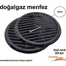 Yıldırım Nalbur Doğalgaz Cam Menfezi Siyah Panel Doğalgaz Cam Menfezi Uzun Vida