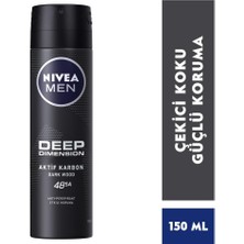 NIVEA Men Deep Dimension Sprey Deodorant Erkek 150 ml x3 Adet,48 Saat Anti-perspirant Koruma