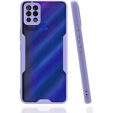 Case 4U Tecno Pova Kılıf Kamera Korumalı Ultra Ince Buzlu Mat Renkli Parfe Silikon Kapak Lila