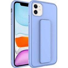 Kap Aksesuar Apple iPhone 11 Kılıf Mat Renkli Standlı Tutacaklı Kapak