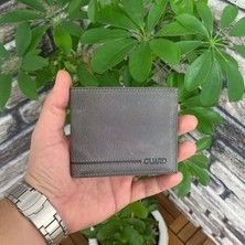 AsyaClub Hakiki Deri Erkek Antik Gri Klasik Cüzdan