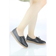 Doçka Kadın Deri Duz Taban Spor Tarz Comfort Ayakkabı NH3710