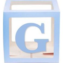 Best Parti Mavi G Harfli Şeffaf Kutu