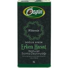 Özgün Zeytin & Zeytinyağı Teneke Soğuk Sıkım Erken Hasat 5 Lt