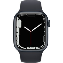 Apple Watch Series 7 Gps + Cellular, 41MM Siyah Alüminyum Kasa ve Siyah Spor Kordon - MKHQ3TU/A