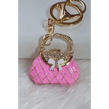 Duygushoesbag Üç Boyutlu Çanta Figür Anahtarlık Pembe