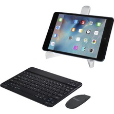 Microcase Huawei Matepad 10.4 BAH3-W09 Bluetooth Klavye ve Mouse (Tr Sticker) +Tablet Standı AL2765