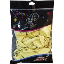 Kikajoy Pastel Açık Sarı Balon 40'lı