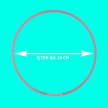 Parmis Düdüklü Tencere Lastik Gizli Conta Yuvarlak 18 cm Gri