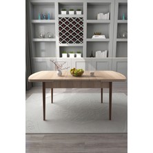 Renlife Yemek Masası Mutfak Masası Ahşap Ayaklı Masa Oval Açılır Masa (Sonomo)