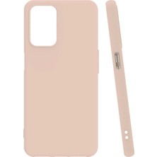 Case 4u Oppo A55 4g Kılıf Mat Renkli Yumuşak Kalın Sağlam Silikon Kılıf Biye Pembe