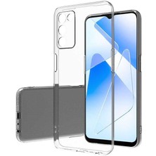 Case 4U Oppo A55 5g Kılıf Kamera Korumalı Süper Silikon Arka Kapak Şeffaf