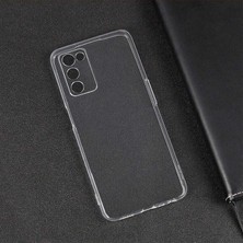 Case 4U Oppo A55 5g Kılıf Kamera Korumalı Süper Silikon Arka Kapak Şeffaf