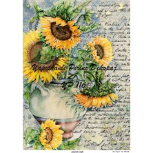 Lineart Kendinden Yapışkanlı Pirinç Dekopaj Kağıdı LA-YP116