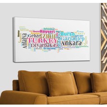 Dünyatablo Iller Isimli Dekoratif Kanvas Tablo 1194