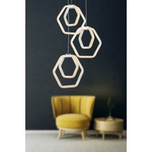 Begüsa Alena 3'lü Avize Beyaz