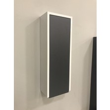 Özceden Çok Amaçlı Banyo Boy Dolabı 70 cm Mdf Kapak Antrasit Gri Mat