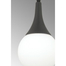 Esslight Mila Tekli Modern Beyaz Glop Camlı Sarkıt Avize