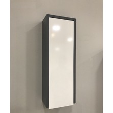Özceden Çok Amaçlı Banyo Mini Boy Dolabı 70 cm Mdf Antrasit Gri Mat Renkli