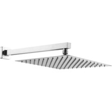 Fause Ankastre Duş Başlığı Borulu Kare Slim Metal 30X30 cm