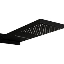 Fause Ankastre Panel Tepe Duş Başlığı Şelale Siyah KTD110-B