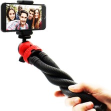 Ahtapot Bükülebilir Tripod 30cm 360 Derece Ayarlanabilir 320gr Selfie Telefon Tutuculu 3 Ayaklı All in one