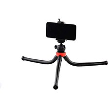 Ahtapot Bükülebilir Tripod 30cm 360 Derece Ayarlanabilir 320gr Selfie Telefon Tutuculu 3 Ayaklı All in one