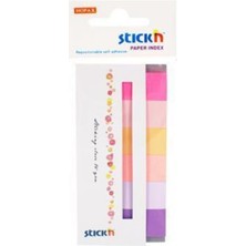 eOfis Hopax Stickn 21595 İndeks (İşaret Bandı) Yapışkanlı 180 Yaprak 50X20 Mm Son Bahar Rengi 6 Renk