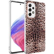 Case 4U Samsung Galaxy A13 4g Uyumlu Kılıf Darbeye Dayanıklı Fosforlu Yüzey Desenli Bella Silikon Kapak Siyah - Kahverengi