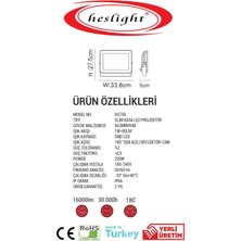 Dünya Led HS.756/1  200W Smd Slım LED Projektör Lamba 6500K Beyaz Işık Su Geçirmez Alüminyum Kasa IP66